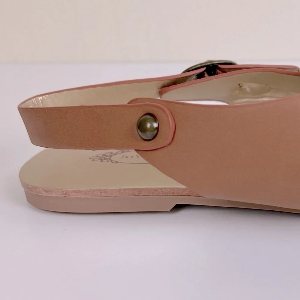Joyfolie | Striped Bow Criss Cross Sandal Brown With Navy White Bow | Girls 3